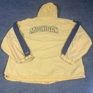 Vintage Puma  Michigan Wolverines Jacket Mens Extra Large XL Yellow College Y2K